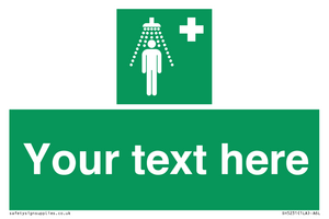 Custom Safety Shower Sign